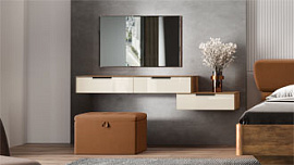 Туалетный стол-консоль Solo (тис Таксония/ваниль глянец)