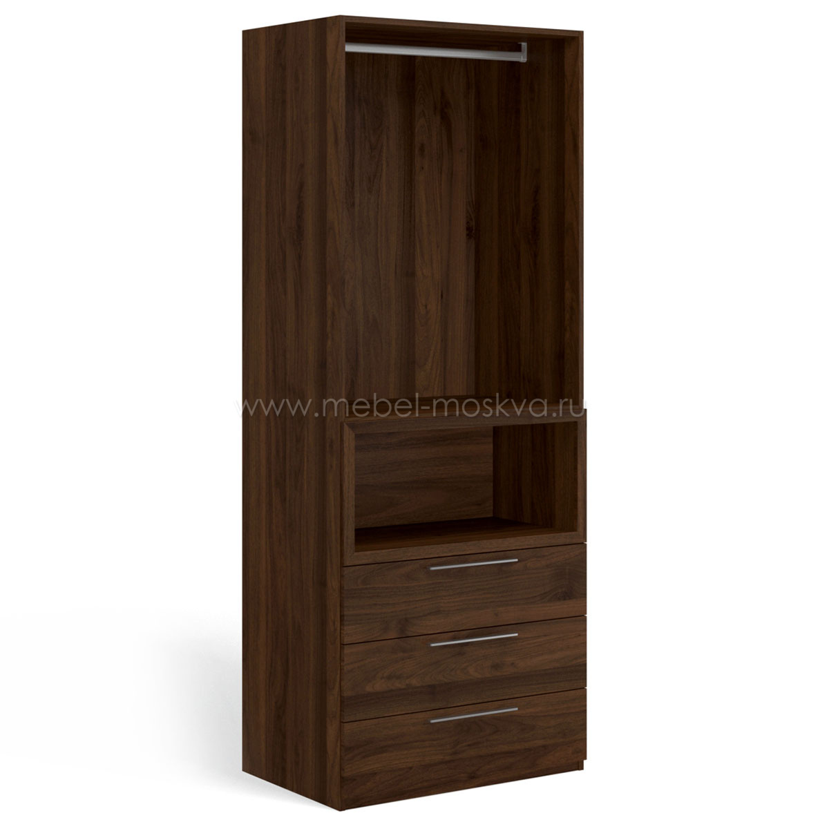 Шкаф для одежды Solo Quadro с нишей (орех Коламбия)