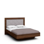 Двуспальная кровать с ящиком для белья Илма-2 (орех Коламбия/Kenya Grey)