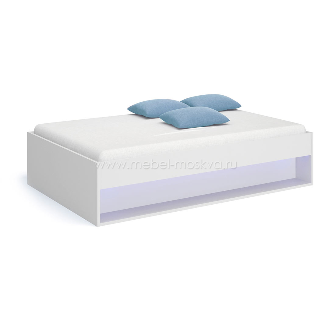 Кровать-тахта с ящиком для белья 120х190 Solo (белый)