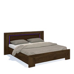 Двуспальная кровать 180х200  Blade (орех Коламбия/коричневый глянец)