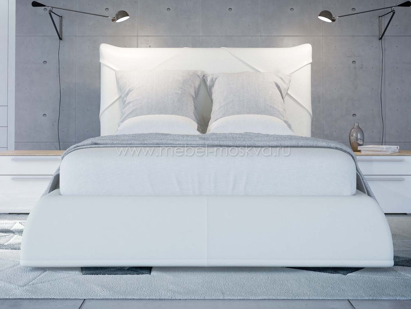 Интерьерная кровать с подъёмным механизмом 160х200 Блейд-2 (экокожа)