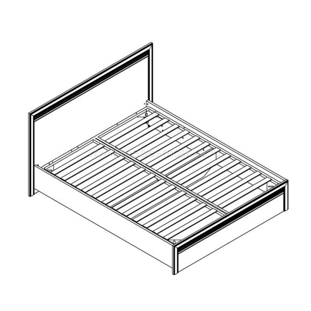 Односпальная кровать 100x200 Верди (дуб Белуна)