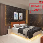 Спальня Сарино (Кашемир серый / Файерстоун / Дуб Аско)