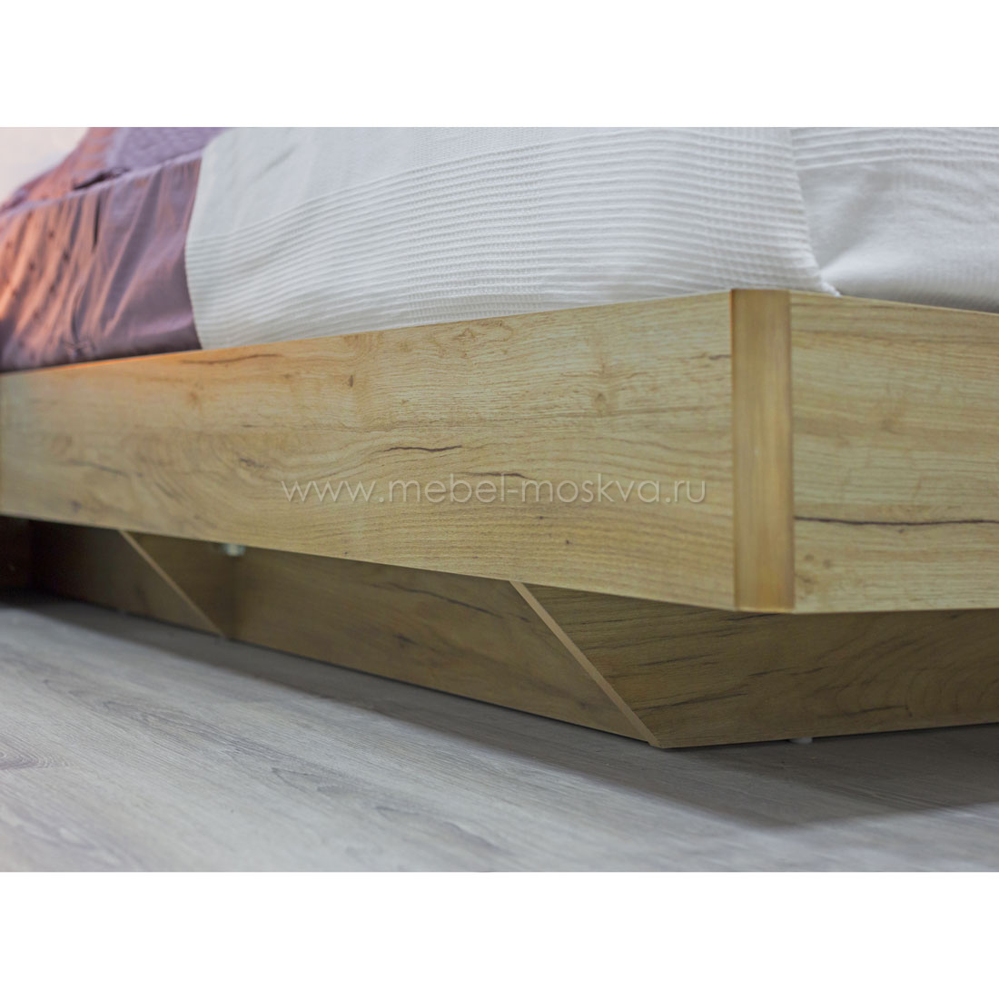 Двуспальная кровать Napoli-1 с ящиком (Крафт золотой)