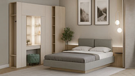 Спальня Сарино К6.04 (Кашемир серый / Иланга)