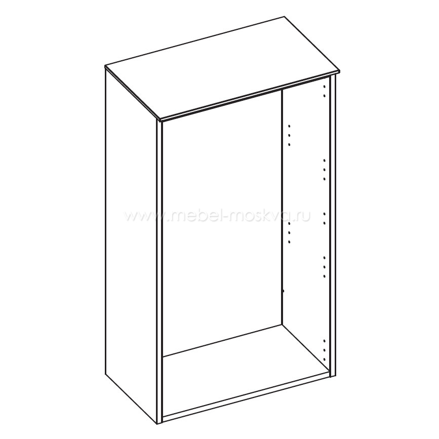 Навесной шкаф-витрина Solo (дуб Ривьера/ваниль)