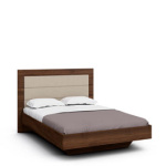 Двуспальная кровать с ящиком для белья Илма-2 (орех Коламбия/Kenya Beige)