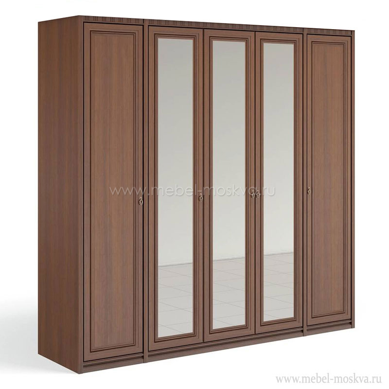 Шкаф для одежды с тремя зеркалами (без карниза)