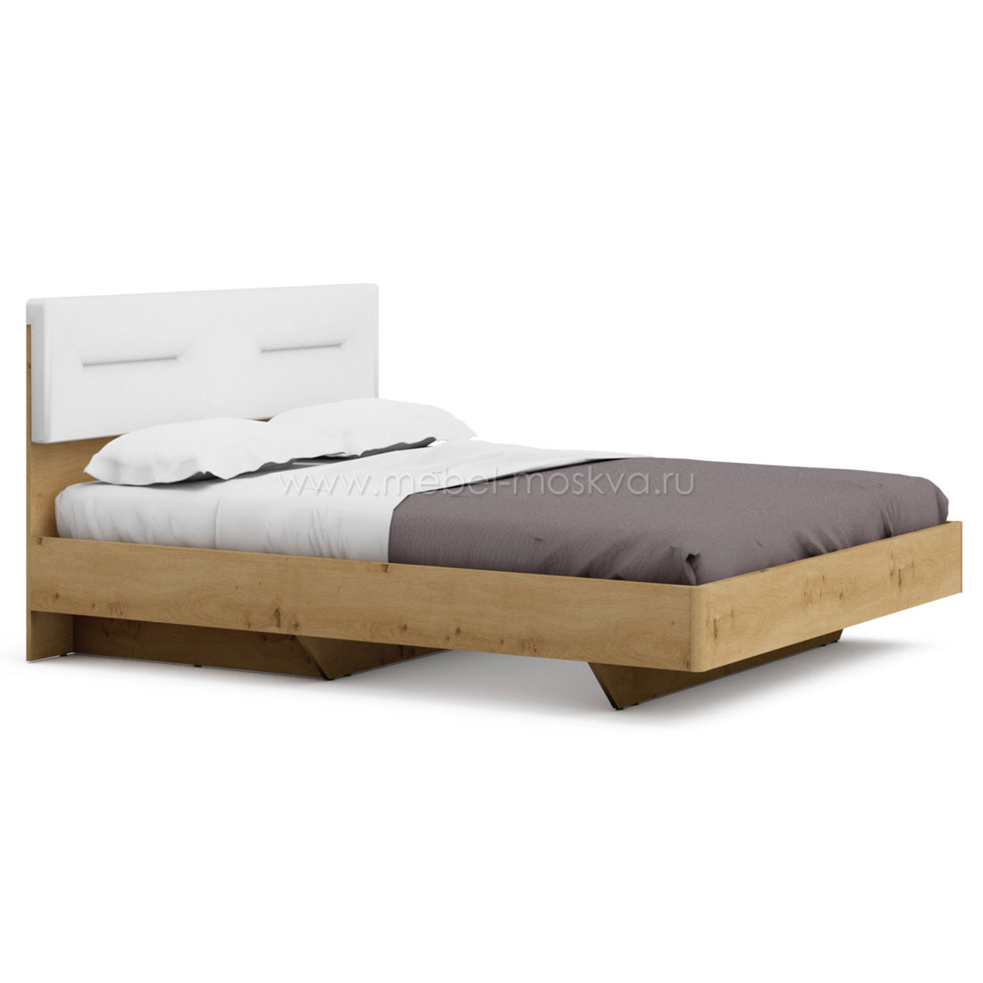 Двуспальная кровать 160x200 Napoli (Дуб натуральный)