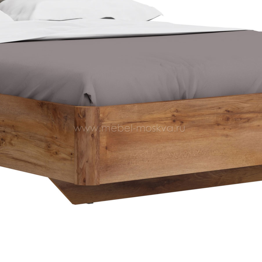 Кровать 120х200 с мягким изголовьем Solo (таксония/экокожа коричневая)