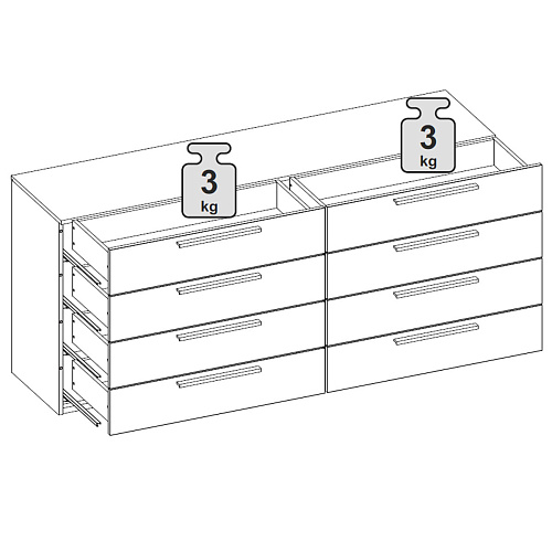 Корпус комода Наполи (Крафт белый)