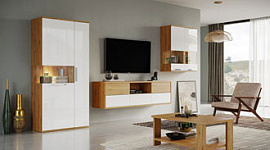 Гостиная Napoli (дуб Крафт золотой/белый глянец)