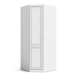 Угловой равносторонний шкаф с накладкой Верди (дуб Белуна) левый